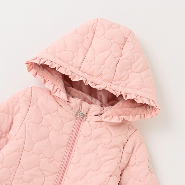 メゾピアノ(mezzo piano)ハートキルト ジップパーカブルゾン