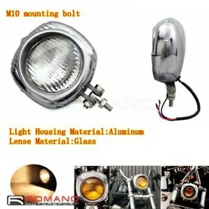 楽天市場】汎用 ビンテージヘッドライト ガラスレンズ クロムボディ