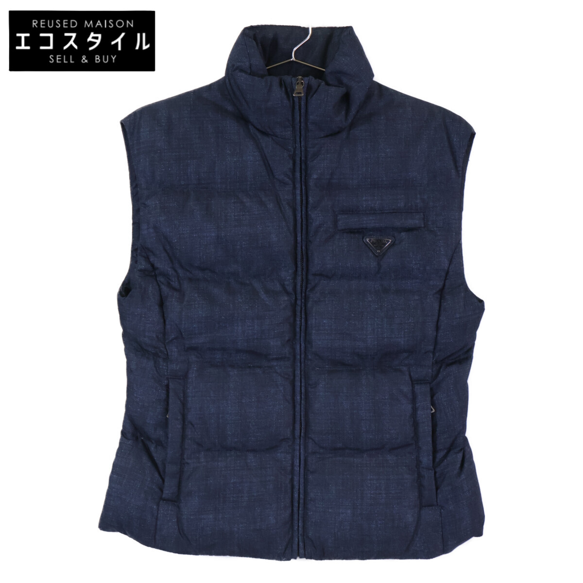 楽天市場】PRADA メンズ フード付きダウンベスト チェック柄