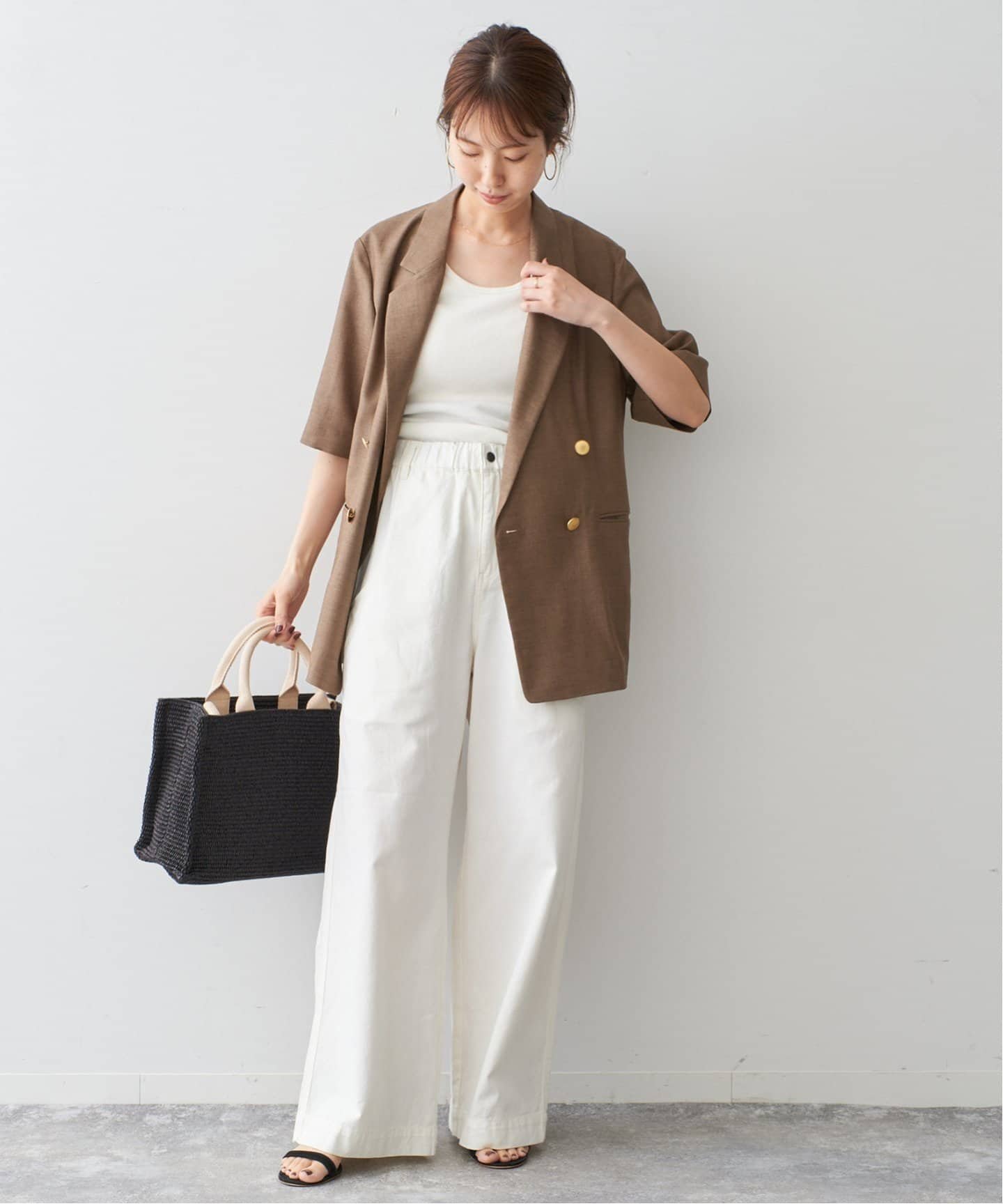 Spick & Span 《追加》ギャザーチノ スピックアンドスパン パンツ