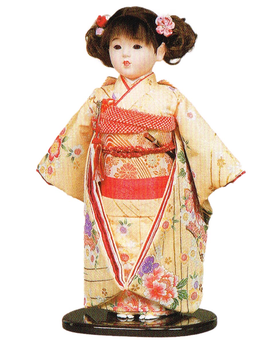 楽天市場】送料無料 平安豊久作 市松人形 13号 絞り 〈平安豊久 いち