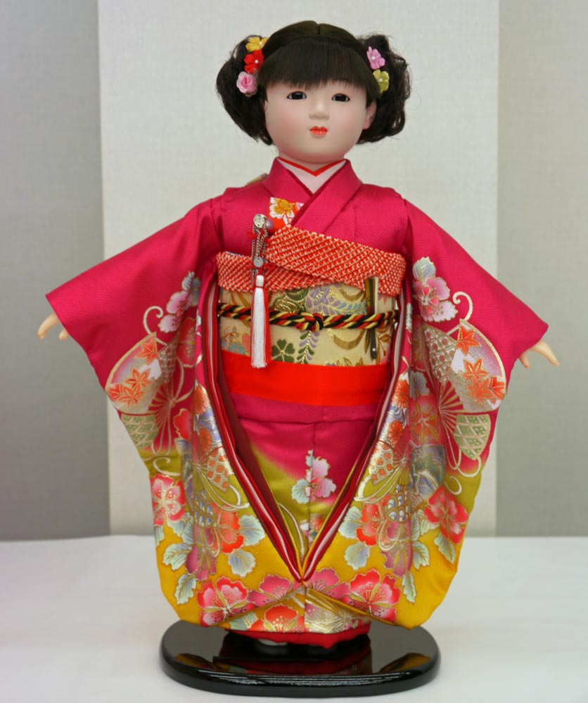 楽天市場】送料無料 平安豊久作 市松人形 13号 絞り 〈平安豊久 いち