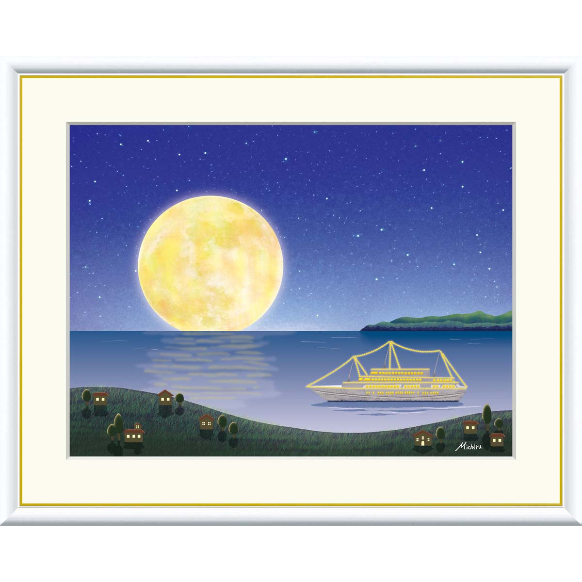 楽天市場】【スーパーSALE10％OFF】10年保証 名画 油絵 満月のクルーズ