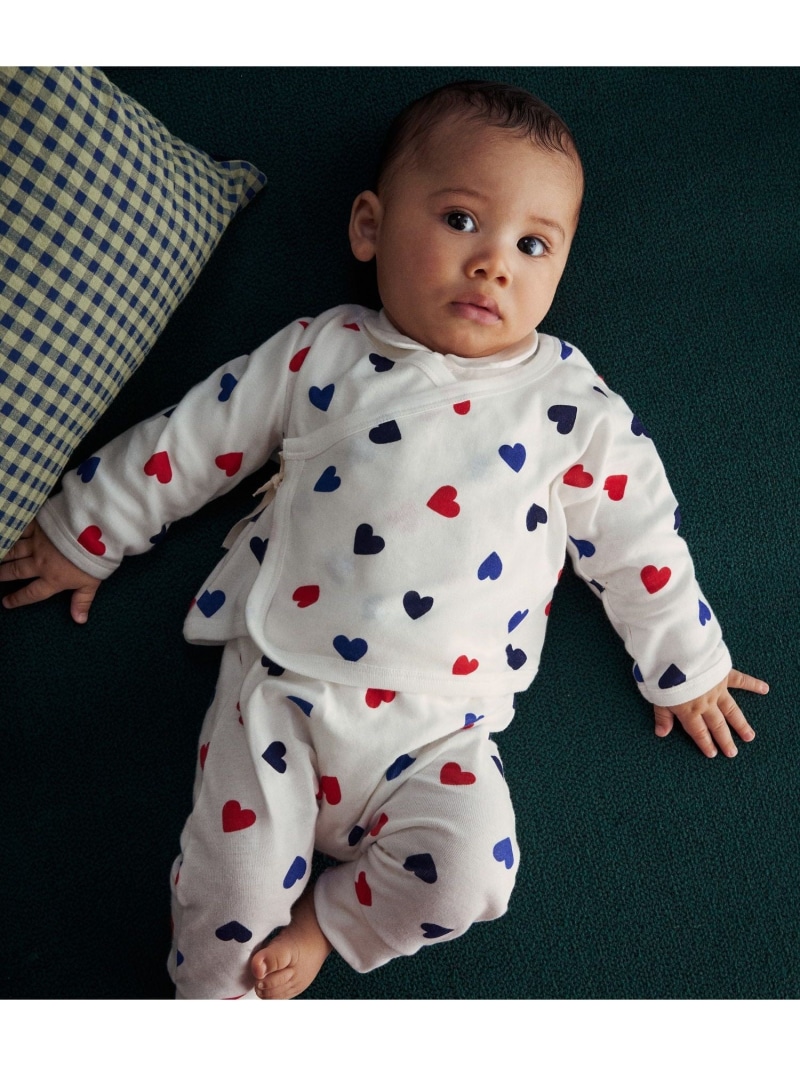楽天市場】ハートプリント足なしロンパース PETIT BATEAU プチバトー