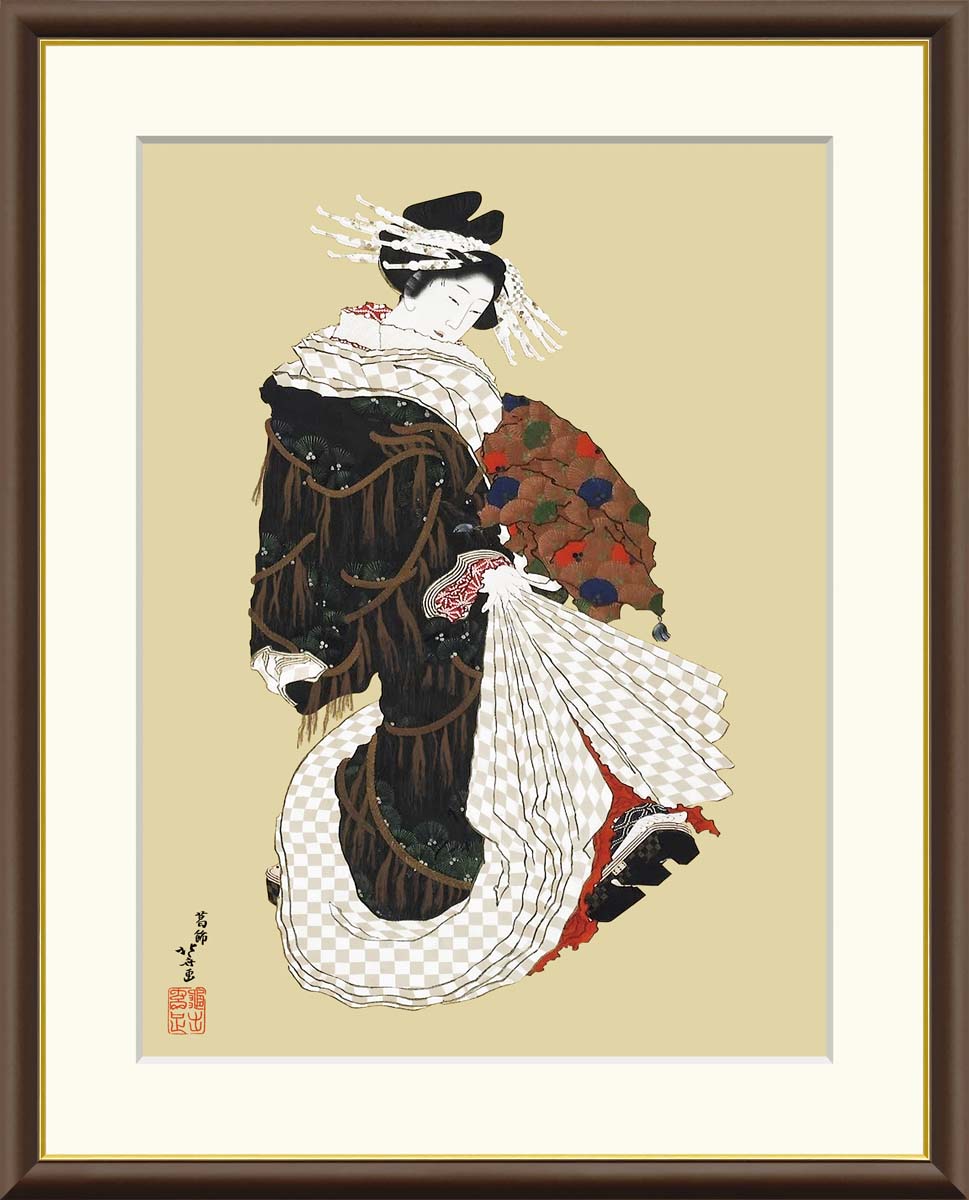 楽天市場】【アート 絵画】日本の名画 上村松園 つれづれ 美人画 着物