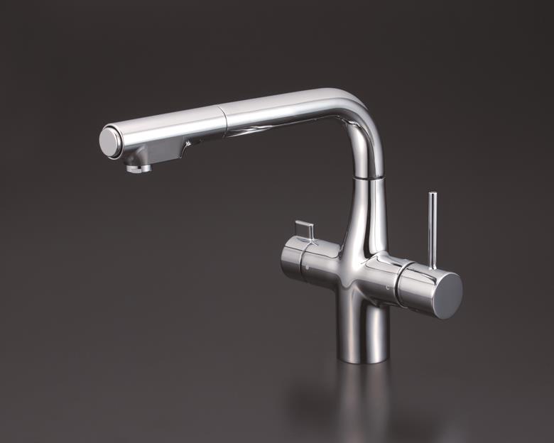 楽天市場】浄水器 一般地用 クリナップ ZZKM6381EC スタイリッシュ水栓