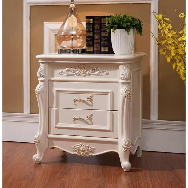 楽天市場】ガラス天板付き サイドチェスト ブルーラインロココ