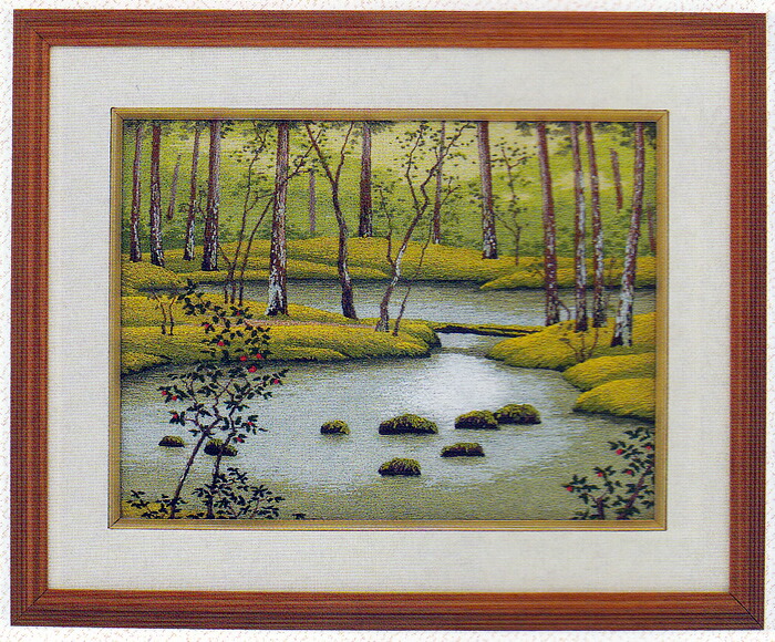 楽天市場】東京文化刺繍キット No462 山の春（4号） : ビワミンと文化