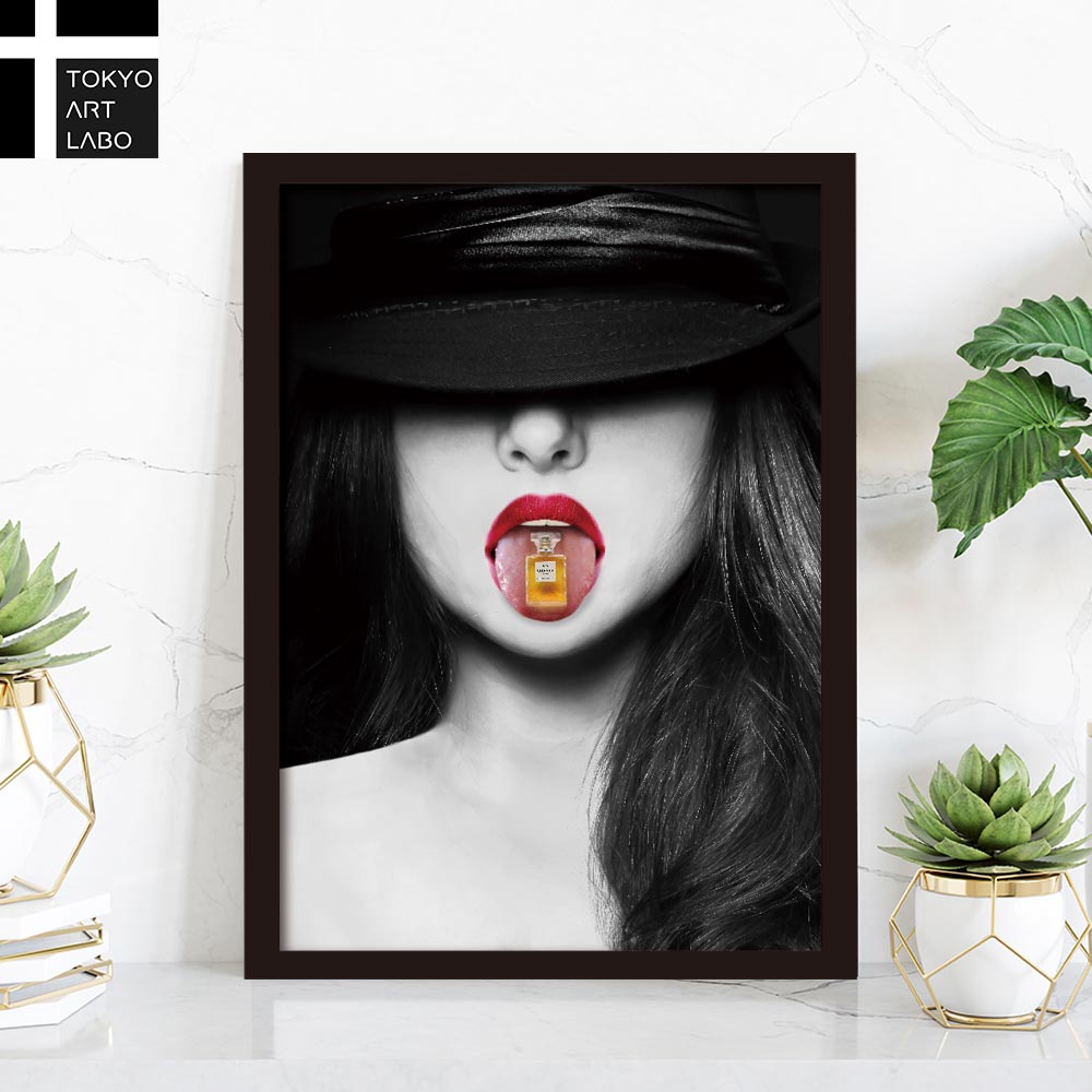 楽天市場】perfume 香水アートパネル 額入りポスターモノクロ 写真