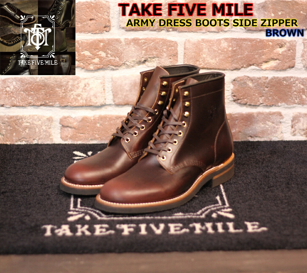 楽天市場】TAKE FIVE MILE WORK MOC BOOTS BLACK テイクファイブマイル