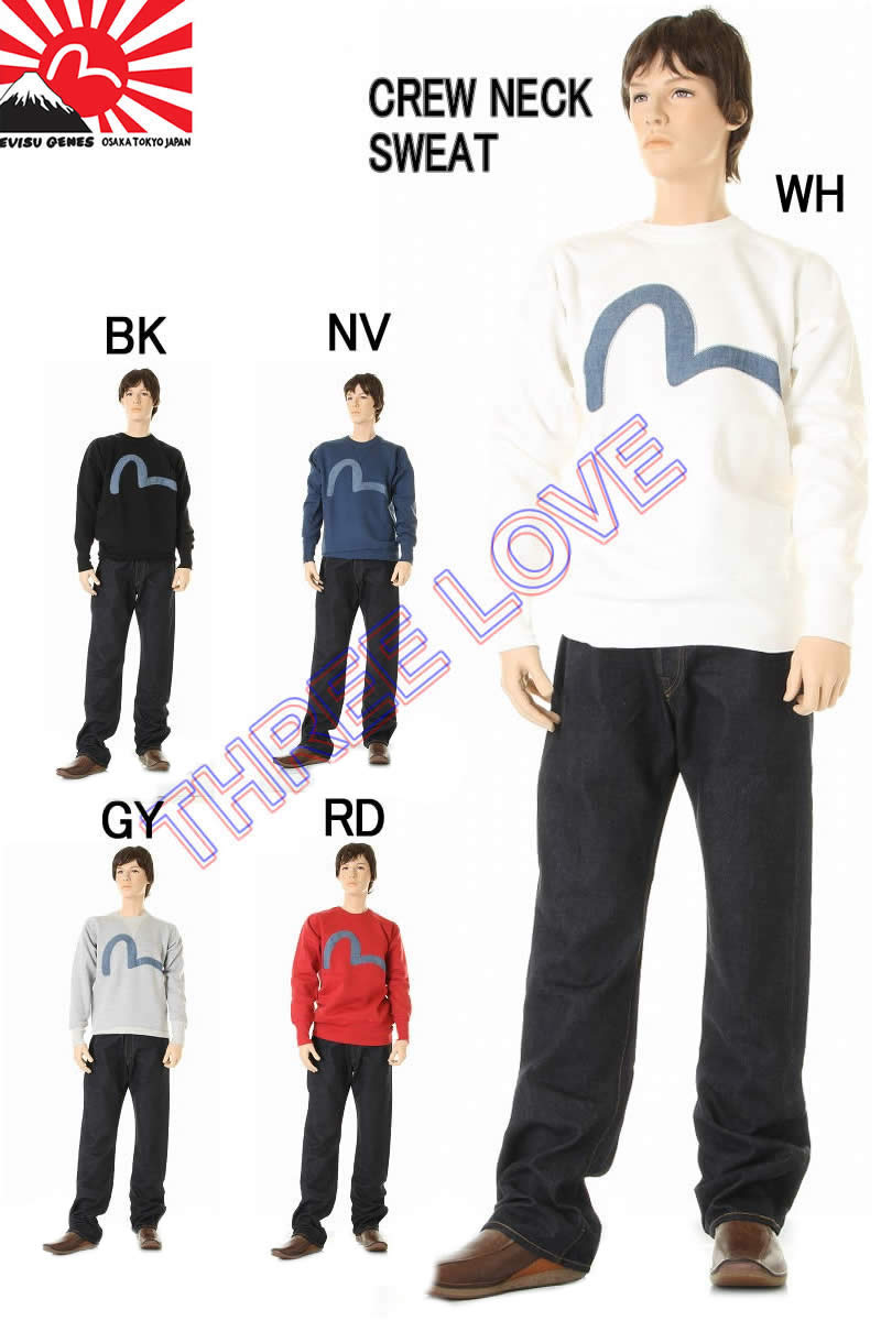 楽天市場】EVISU JEANS GOD FACE MARK SWEAT SHIRTS エヴィスジーンズ