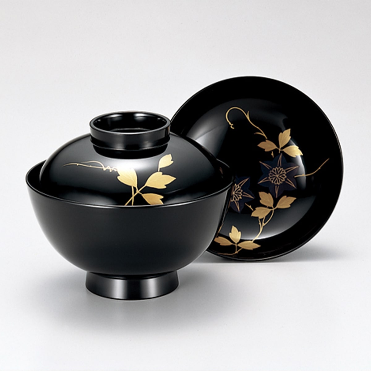 楽天市場】箸洗椀 溜内黒 松葉 5客セット 送料無料 日本製 吸い物椀 蓋