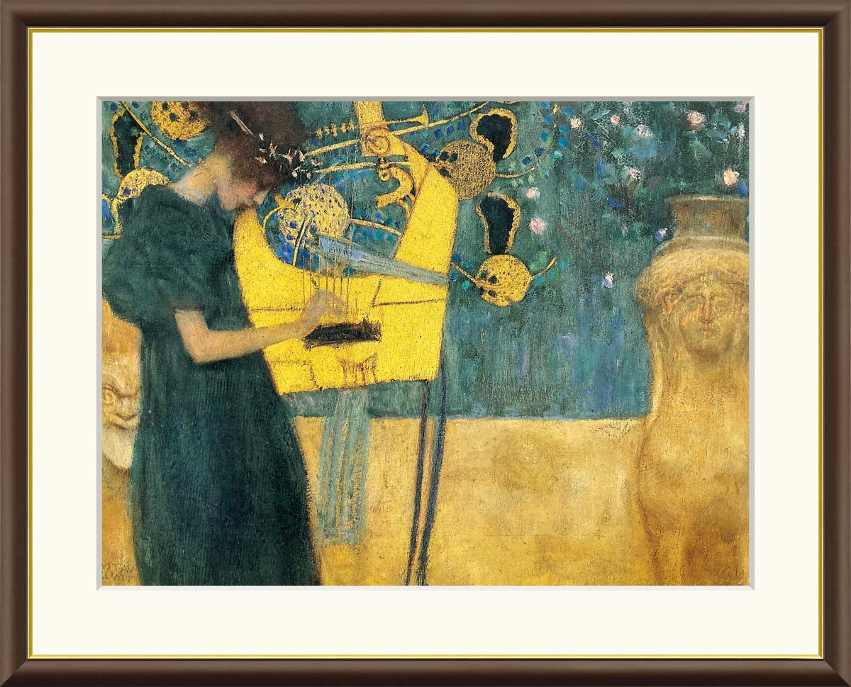 楽天市場】10年保証 名画 油絵 音楽1 グスタフ・クリムト 手彩仕上 高
