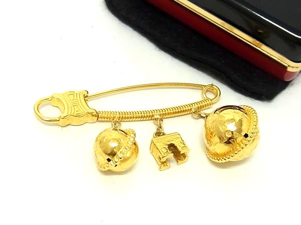 楽天市場】セリーヌCELINEマカダムブローチ真鍮ピンバッジ21047108AT