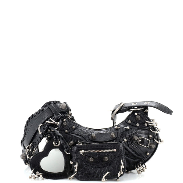 Balenciaga Le Cagole Giant Studs Shoulder Bag Piercing Embellished