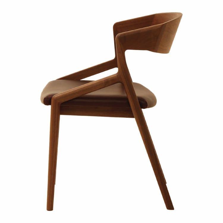 コロナ アームチェア (背もたれ木タイプ / レザー) | ナガノインテリア