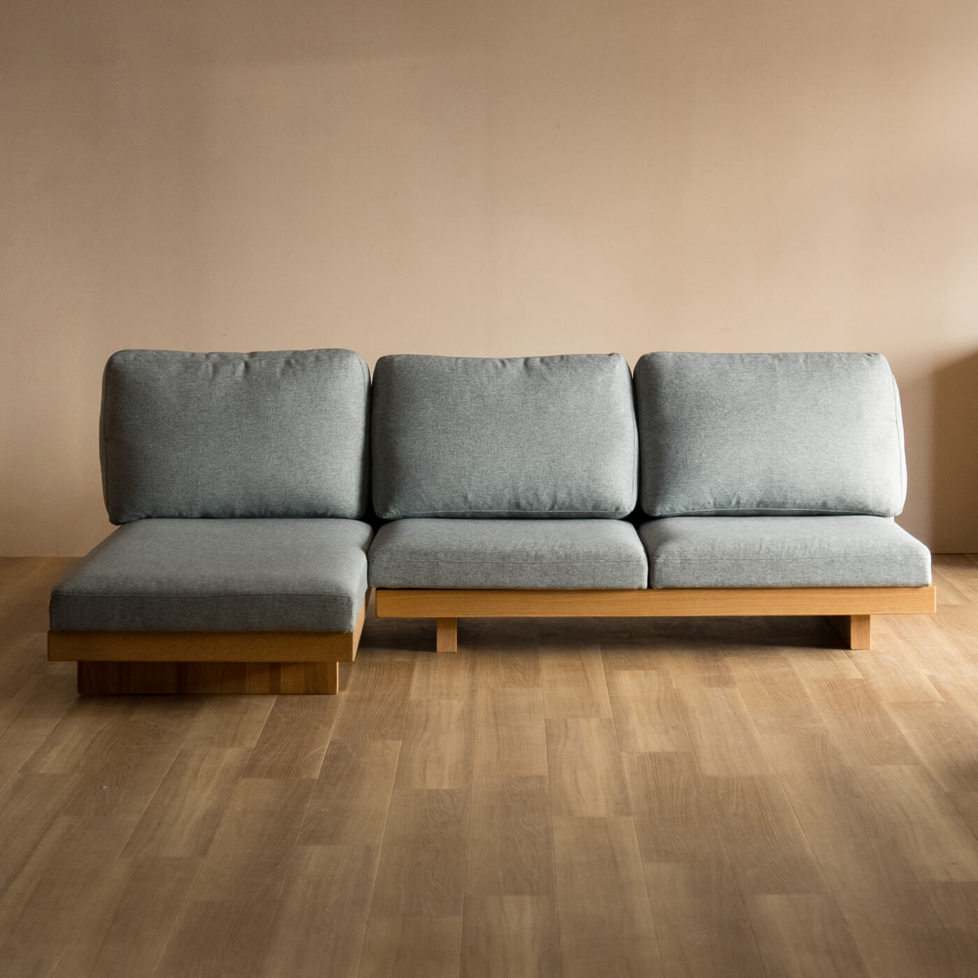 デニッシュ アームレスカウチソファ セット (フレーム樹種