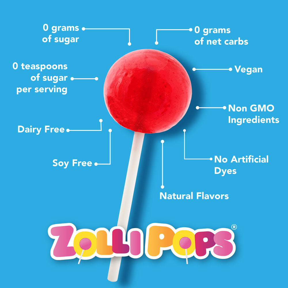 Halloween Zollipopz Sugar Free Lollipops Tropical Fruit 5.2oz