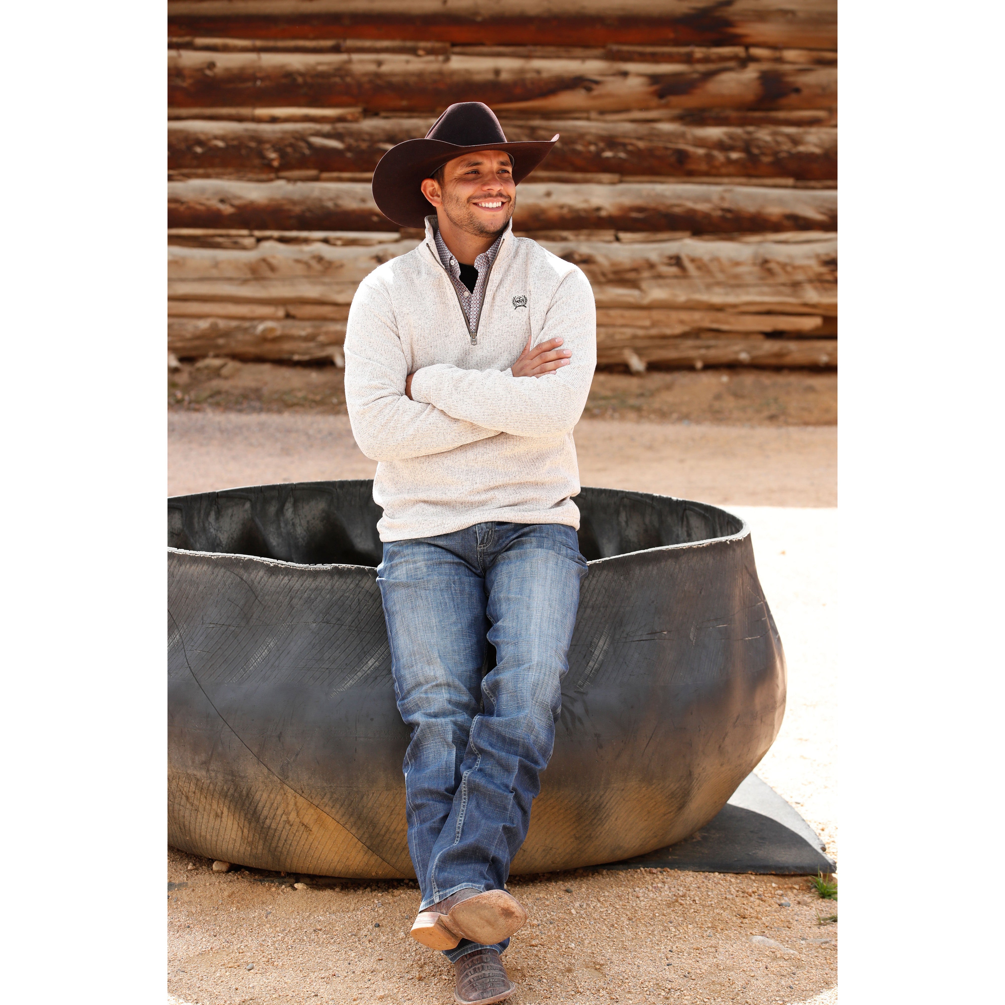 Cinch Men's Stone Quarter Zip Sweater Knit Jacket – West 20 Saddle Co.