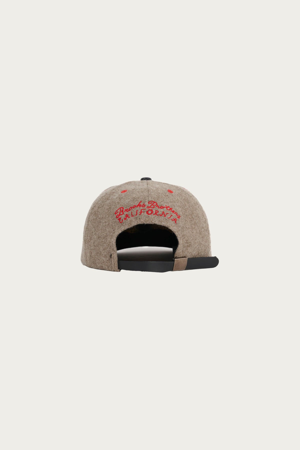Brain Dead x Brooks Brothers California Wool Logo Cap | Taupe/Grey