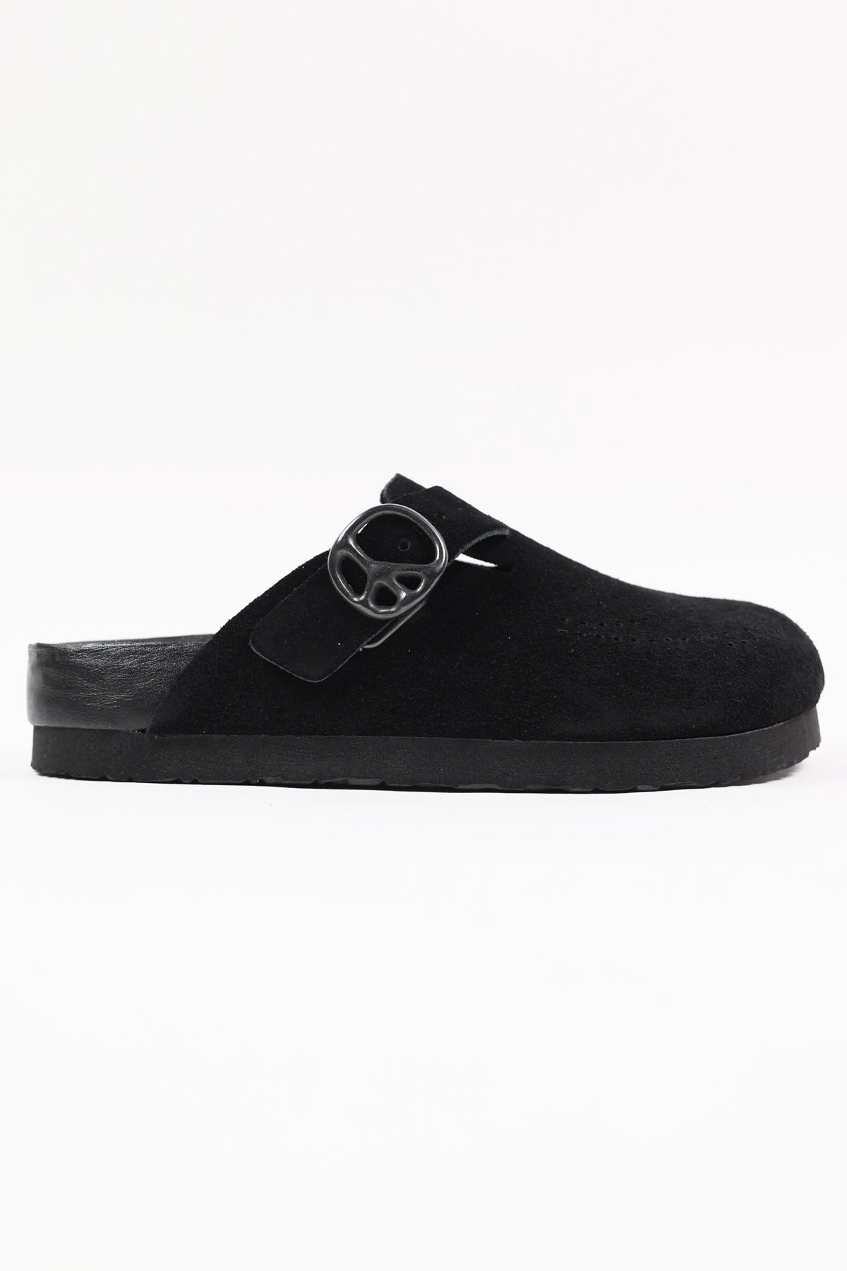 Needles Suede Clog Sandal | Black | Canoe Club