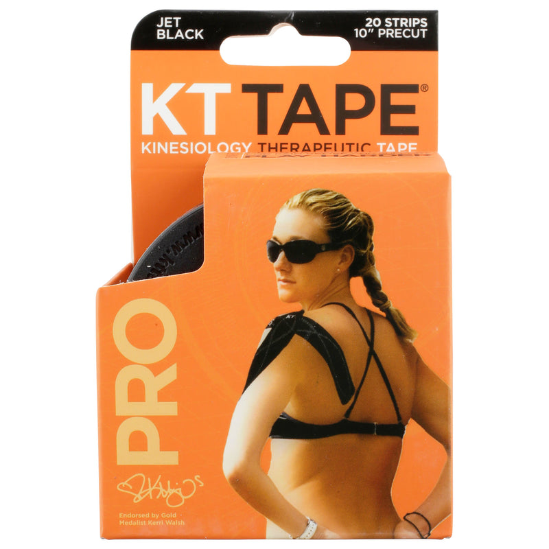 KT Tape Pro Sports Tape Precut Strips - Jet Black - 20 Count – ShopCGX