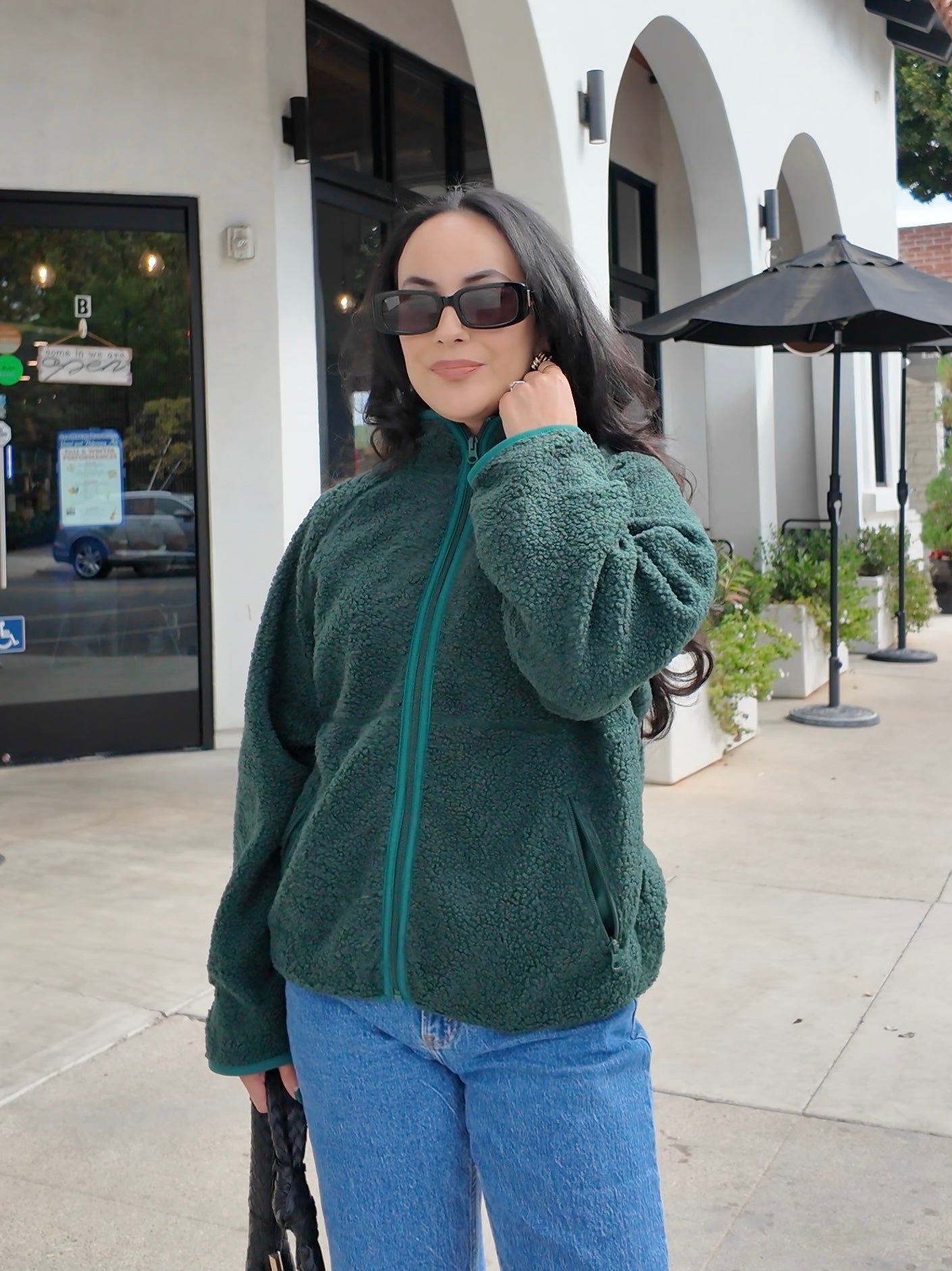 Maven Fleece Jacket - Hunter Green – Shop Del Carmen