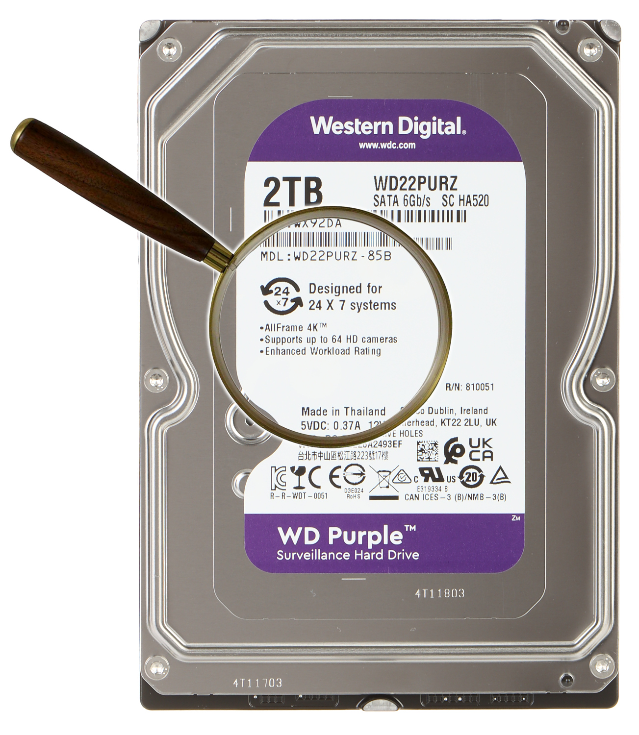 HDD FOR DVR HDD-WD22PURZ 2TB 24/7 WESTERN DIGITAL - HDDs - Delta