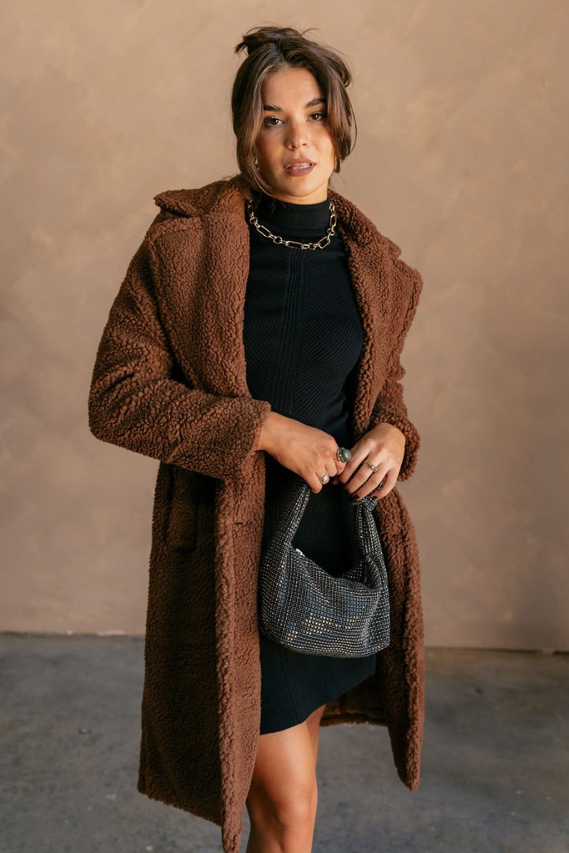 Lana Brown Teddy Trench Coat - Lizard Thicket