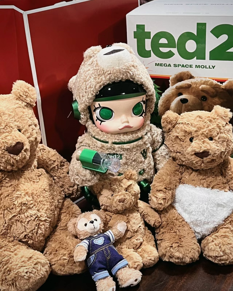 POPMART MEGA SPACE MOLLY Ted 2 400% 熊麻吉泡泡瑪特