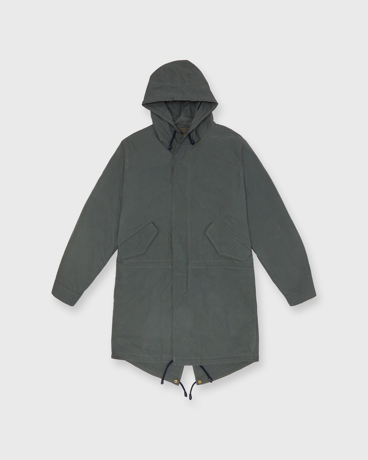 Cashpad Fishtail Parka in Green Dry Waxed Poplin | Shop Sid Mashburn