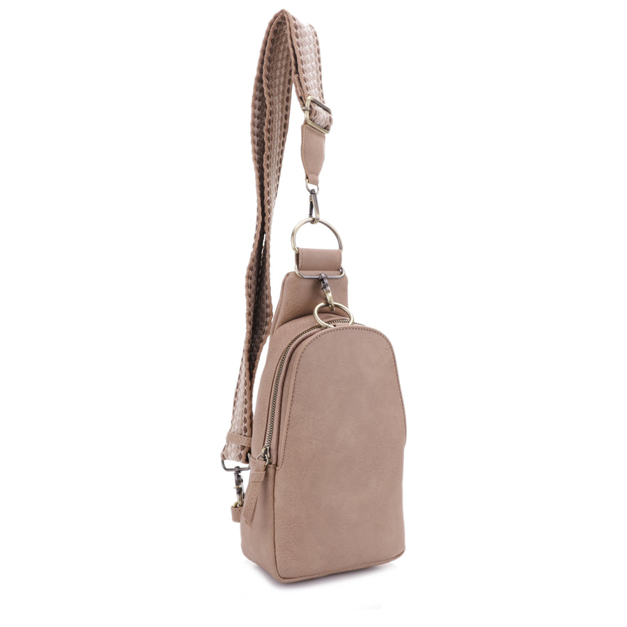SG SUGU Julia Small Crossbody Sling Bag with Colored Webbing Strap