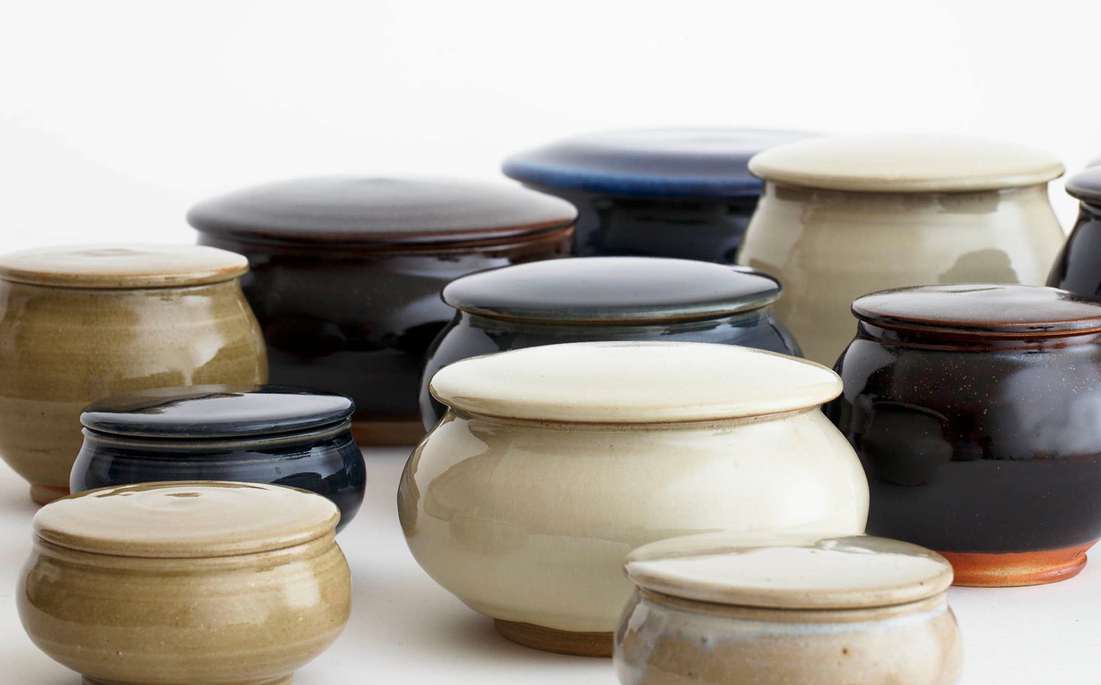 Iwami - 透明釉 - 蓋付丸鉢