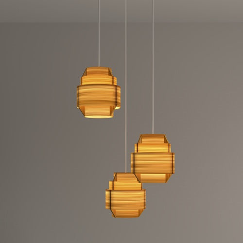 JAKOBSSON LAMP 3灯 × MULTI-PORT CANOPYセット ブラウン Φ320mm