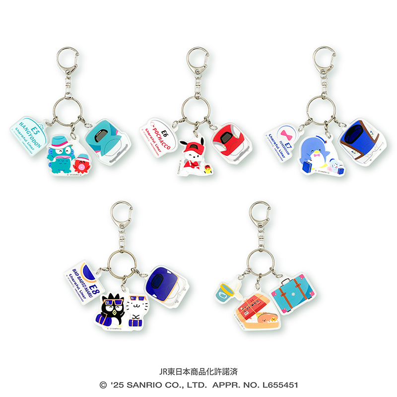 サンリオキャラクターズ 3連アクリルキーホルダー （ハンギョドン×E5