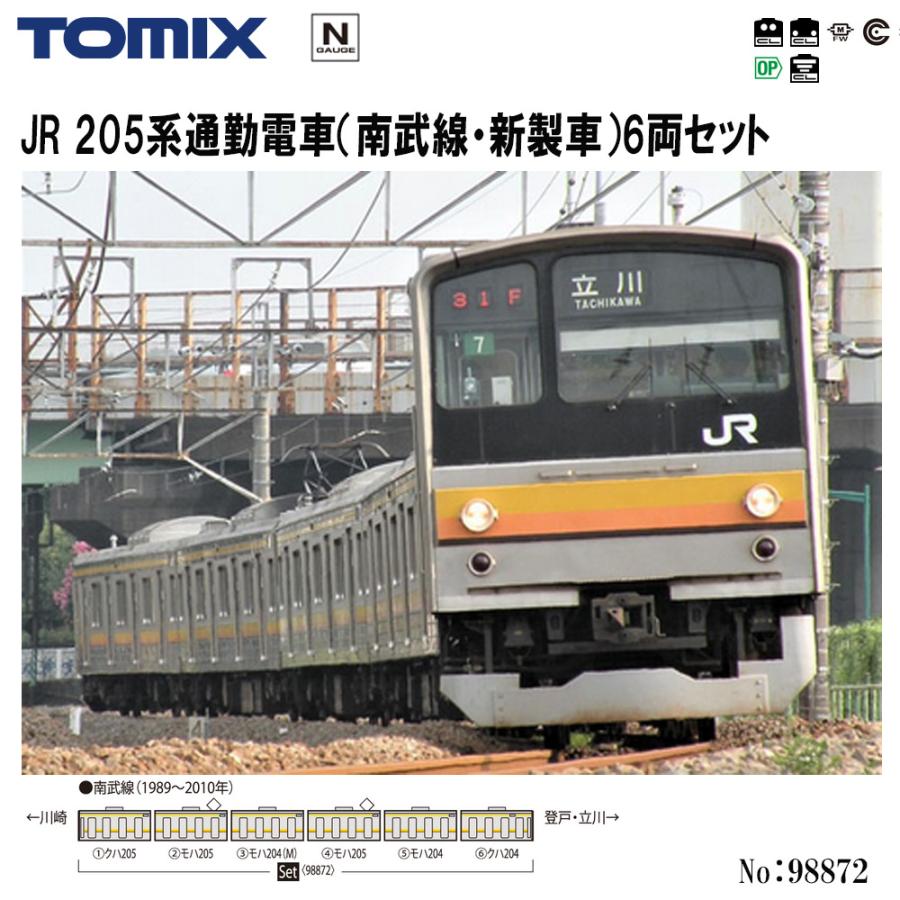 Nゲージ TOMIX No:98872 JR 205系通勤電車 南武線・新製車 6両セット