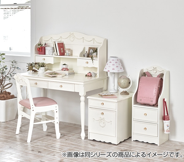 ベンチチェスト 収納ボックス付 姫系 ロマンチック 幅75cm （ ベンチ