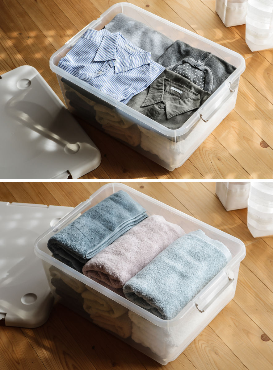 収納ボックス 40M とっても便利箱 フタ付き 2個セット （ 幅40×奥行55