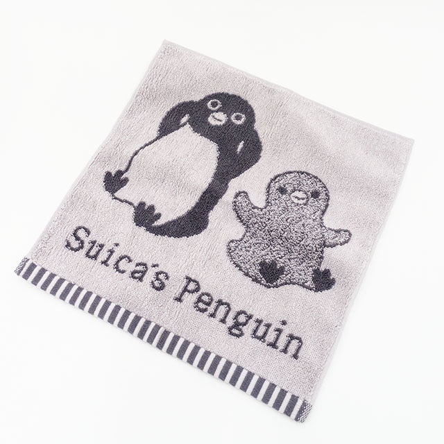 Suicaのペンギン ハンドタオル グレー（なかよし）:TRAINIART JRE MALL
