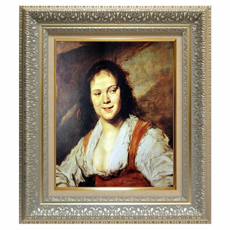 油絵 菅家令子 絵 絵画 インテリア 額付(黒) F4-071412 人物 女性 油絵