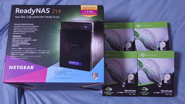 NETGEAR] ReadyNAS 214(RN214)を購入した件 [8TB×4台] | shattered