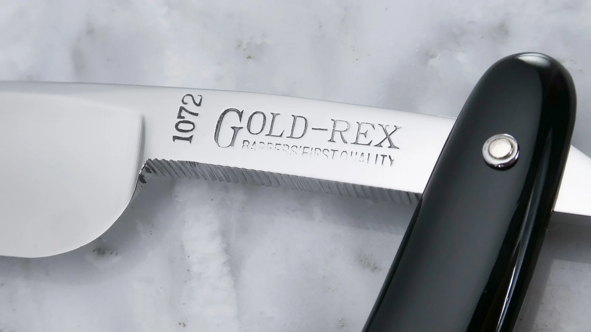 NOS Vintage Gold Rex 1072 Swedish Steel Japanese Straight Razor