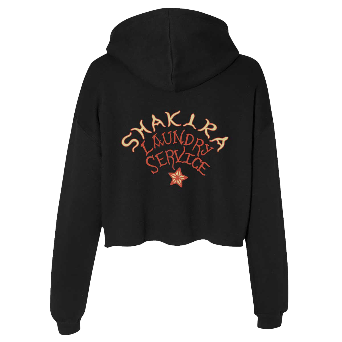 Laundry Service Logo Ladies Cropped Hoodie - Black – Shakira Store