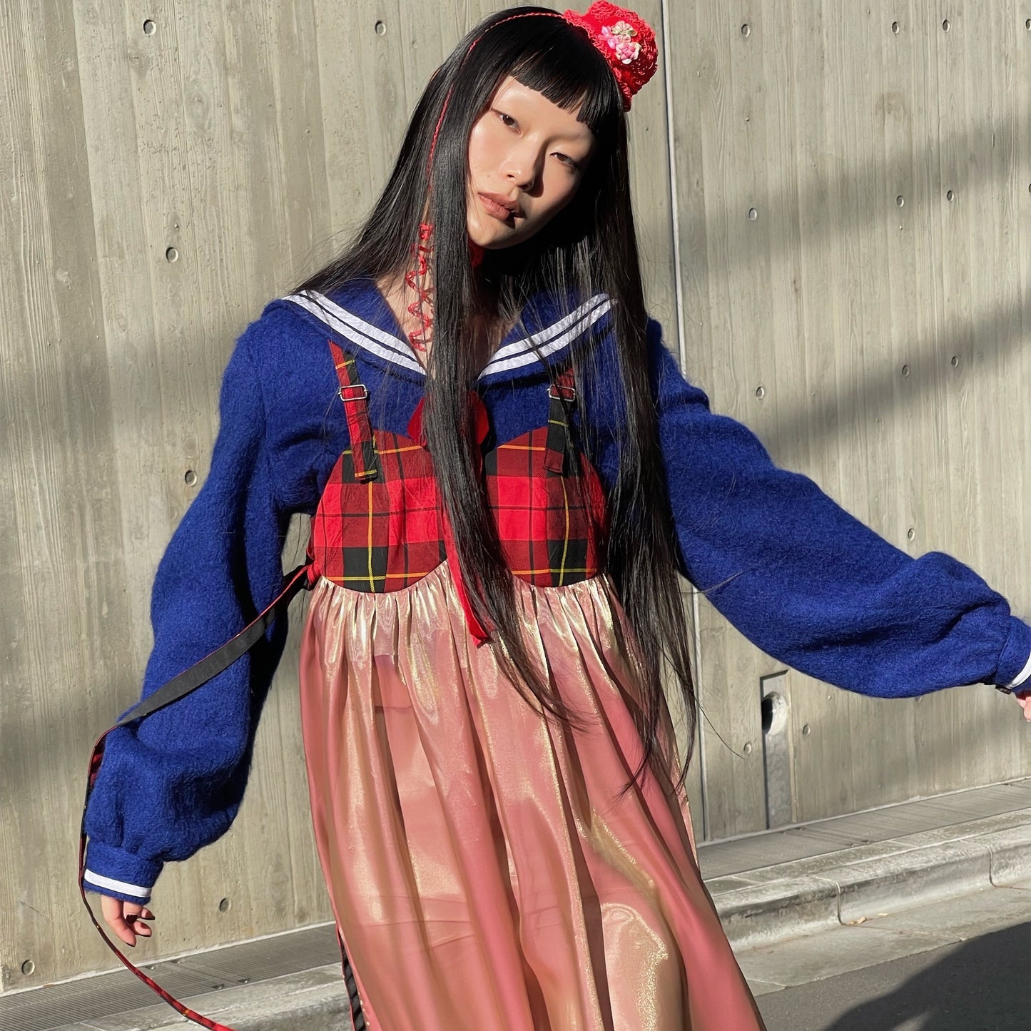 SHEEP別注】 NIGHT DRESS / RED TARTAN / タータンチェック