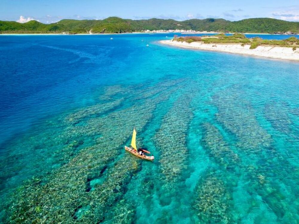 座間味島｜シュノーケリング＆伝統木造帆船サバニ体験＆無人島上陸