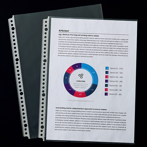 TANOSEE 保管しやすく取り出しやすいクリアファイル用リフィル A4タテ