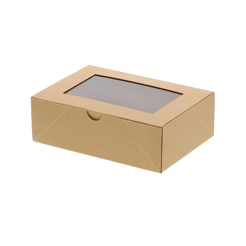 HEIKO 食品容器 ネオクラフト 窓付BOX S 20枚/袋 004248043 包装用品