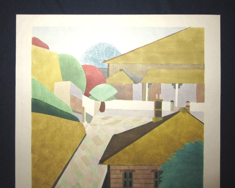 A Great HUGE Orig Japanese Woodblock Print Pencil-Signed Limited