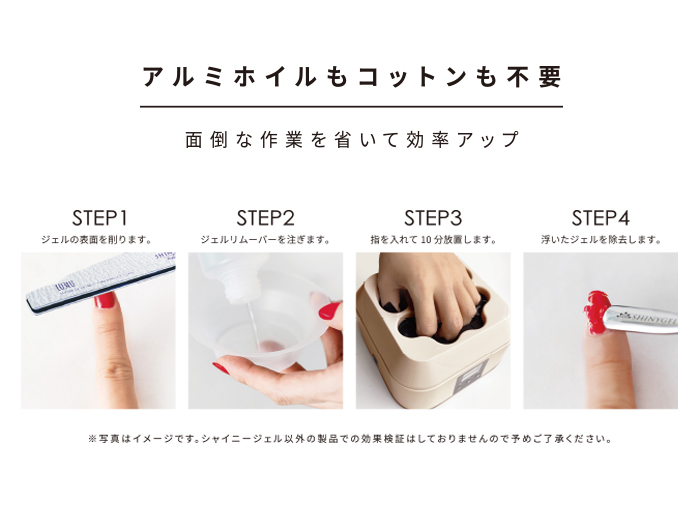 SHINYGELprofessional：スチームオフマシン〈スチームでオフする