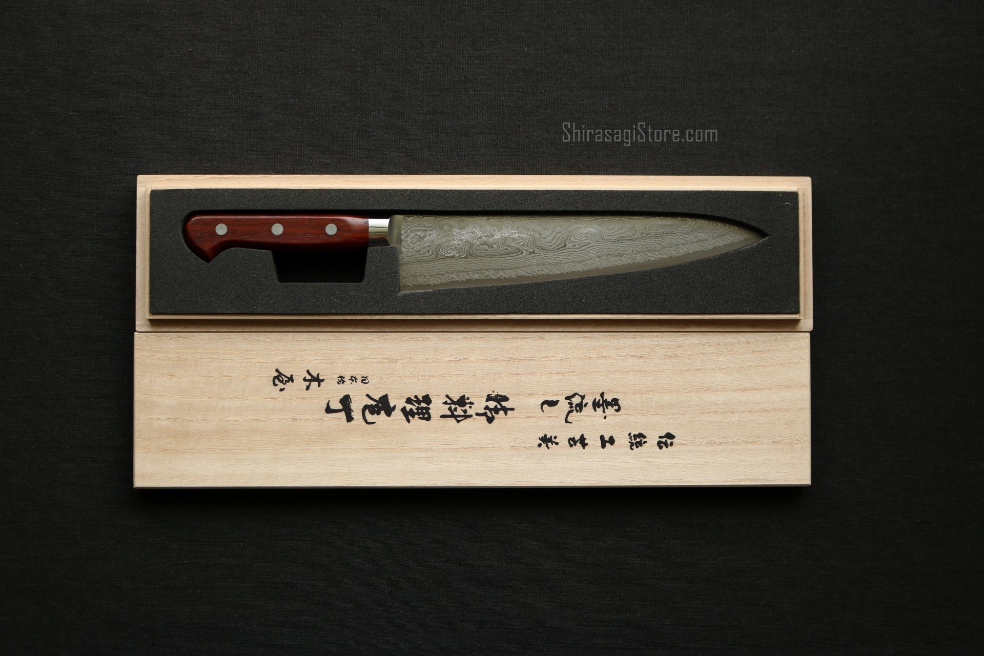 日本橋 木屋 牛刀 包丁 49層墨流し スーパーゴールド粉末鋼 ココボロ柄
